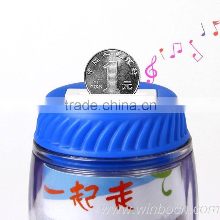 Music plastic saving money jar with tom and jerry design