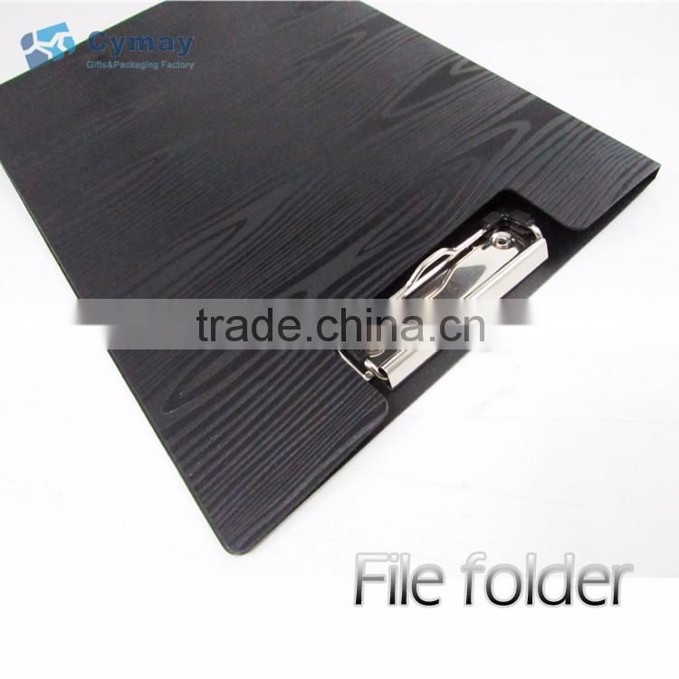 Clip folder office stationery file portfolio folder plastic cover with metal clip
