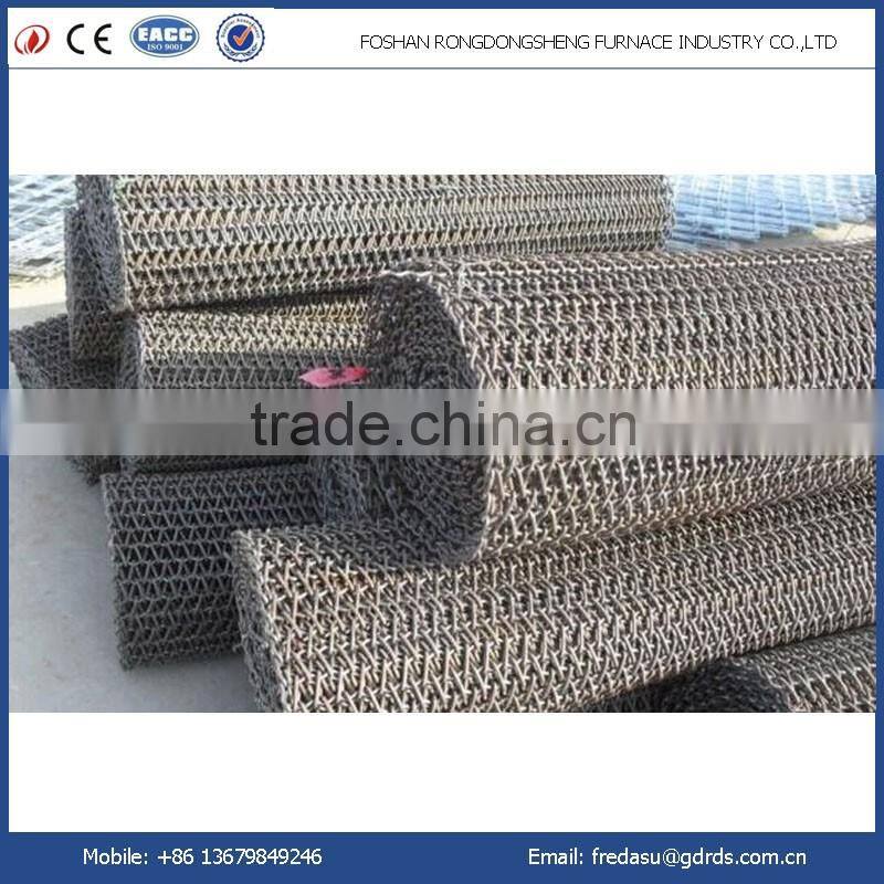 314 310 304 321 316L high temperature stainless steel mesh belt for electric furnace