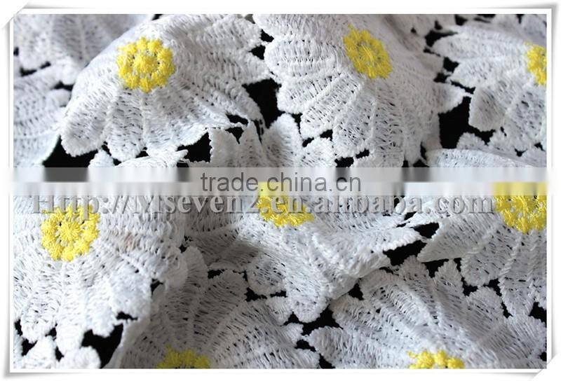 New design Sunflower pattern cheap guipure lace fabric for children dress