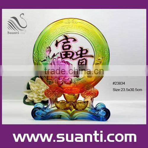 2015 Made in china decorative resin China lucky outdoor brave animal statue