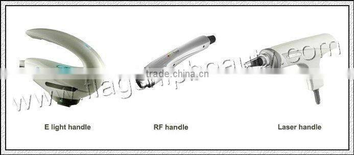 laser equipment for skin care with 3 handles