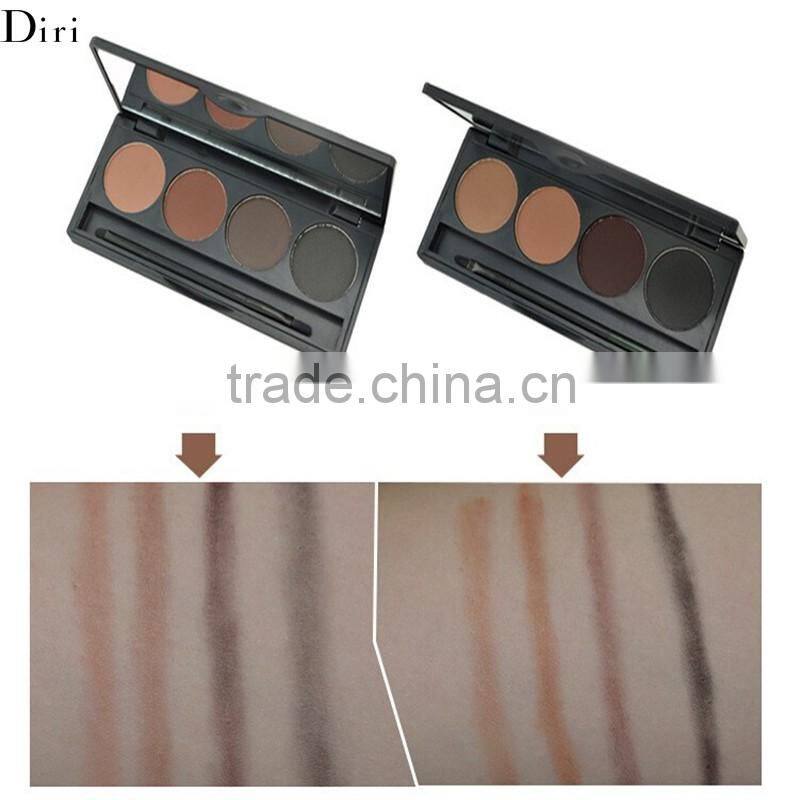 Three color sable hair single eyebrow brush with palette