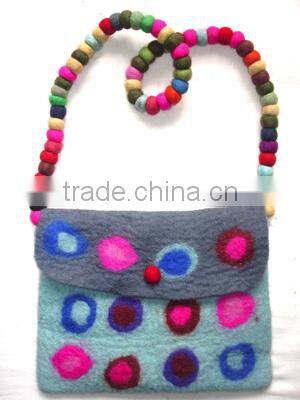 100% felted woolen bags/ stylish ladies felt bags/ New design handbags for ladies