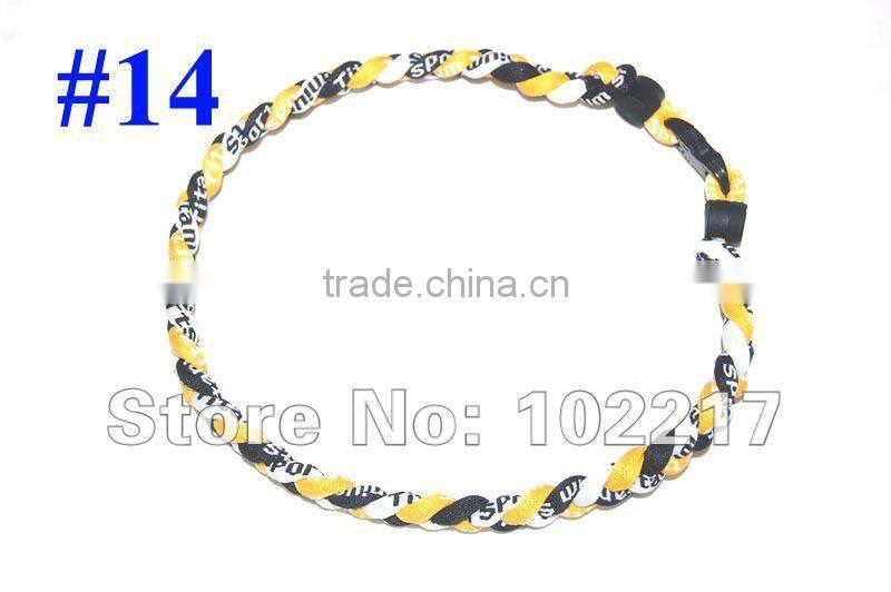 TITANIUM BASEBALL TORNADO ROPE SPORTS NECKLACE