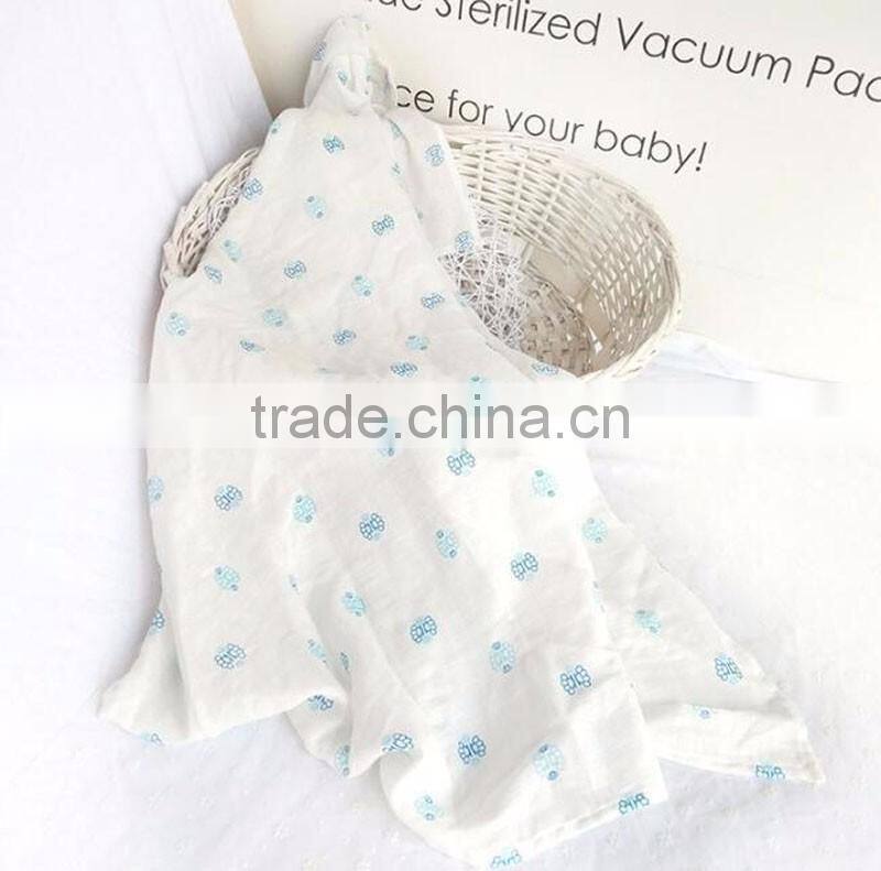 2017 Newest baby cotton blanket/baby muslin swaddle blanket