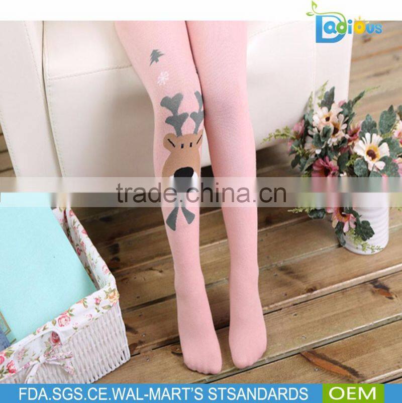New Lovely Deer Carton Blue Color Soft Cotton Pantyhose for Kids