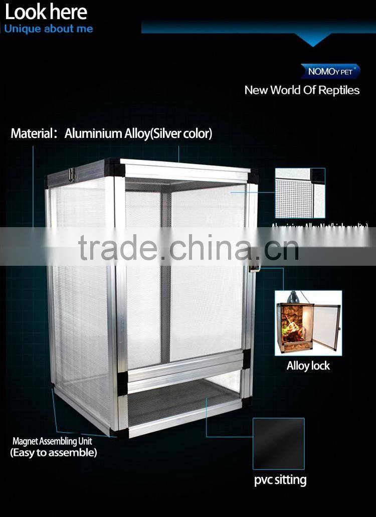 Nomo aluminum alloy mesh reptile terrarium with pvc bottom