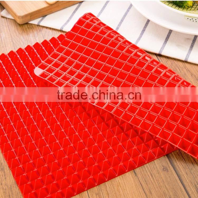 New product kitchen useful soft textile silicone pyramid pan