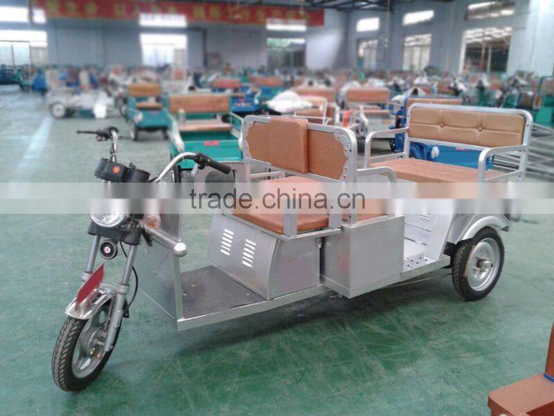 500W electric tricycle bicycle prices with 2 seat for adults