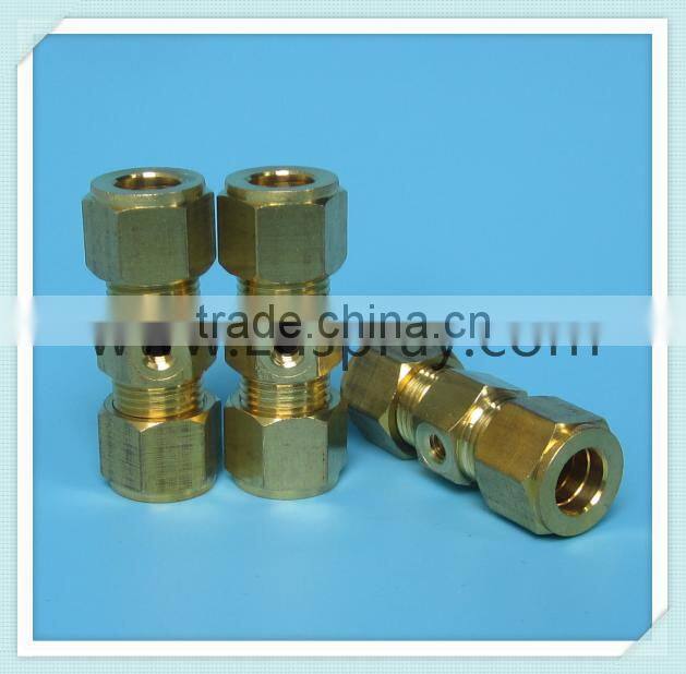 Thread through type of brass mist fog nozzle holder with one hole 10/24" or 3/16" size