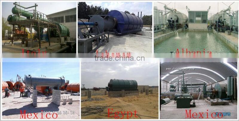 CE ISO cerificated continuous waste tyre pyrolysis plant/waste tyre recycling plant