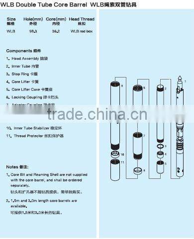 High quality core barrels/drillings tools