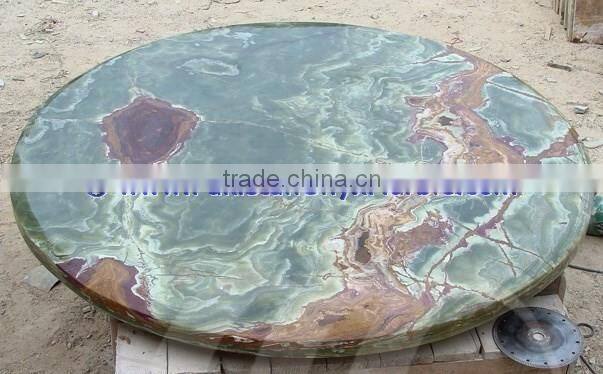POLISHED DARK GREEN ONYX TABLE TOPS COLLECTION