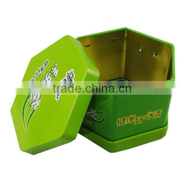 six corners tea tin canister