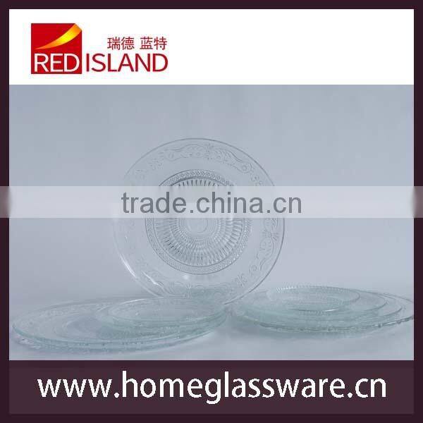 Glass plate set for Fruits Salad cold dishes