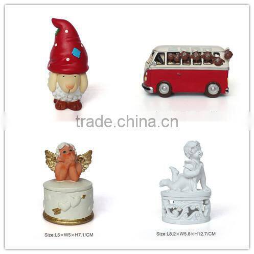 Beautiful white resin jewelry box