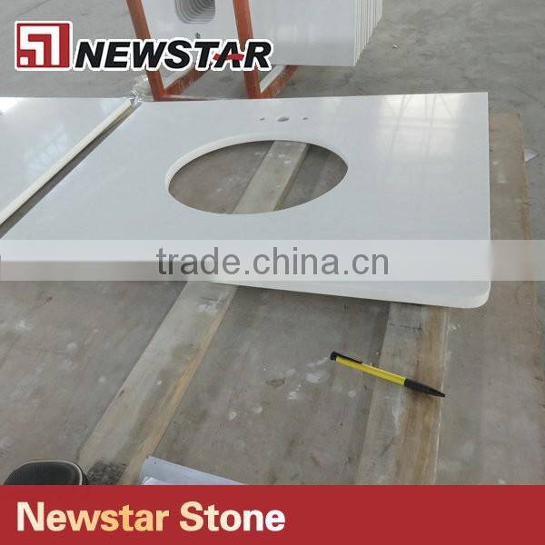 Newstar Stone hotel project bathroom quartz vanity top