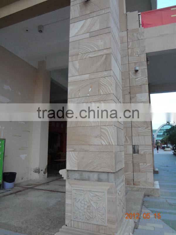 Beige Color and Honed Surface Finishing sandstone