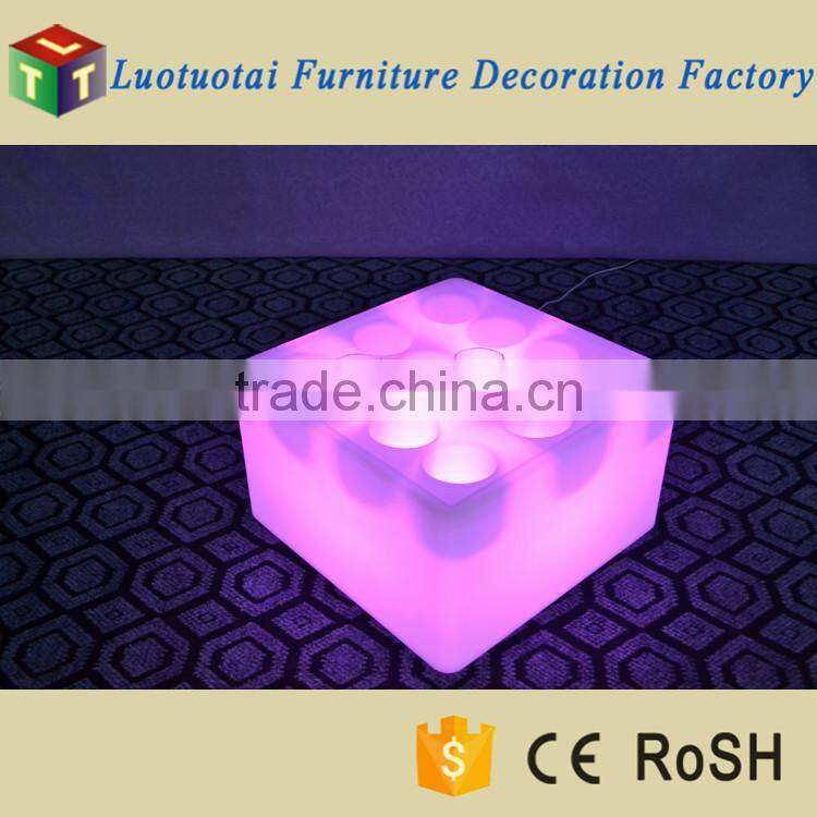 Waterproof outdoor use for swimming pool led wine tray with hole for bottles