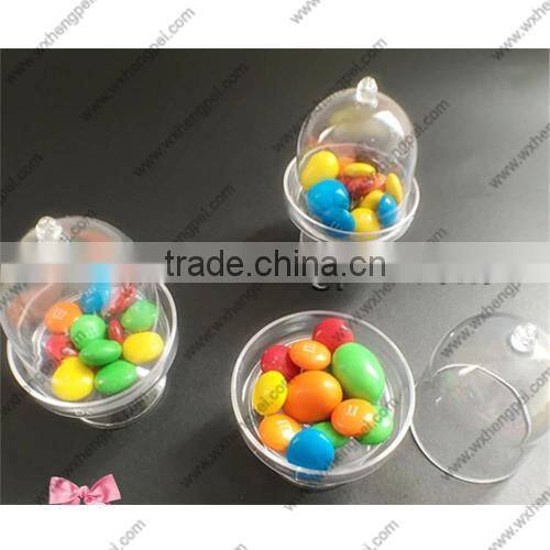 Cleverish portable cute transparent cake plate plastic storage jewelry wedding box kit