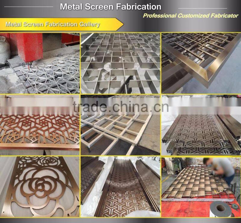 Customized Steel Room Divider Screen Partition For Hotel KTV Bar Commercial Decoration