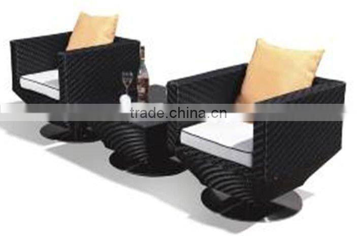 Hot sell outside sofa chair leisure wicker rotating coffee chair