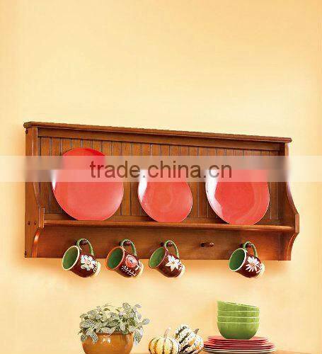 Solid Wood saucer and Cup Display Rack