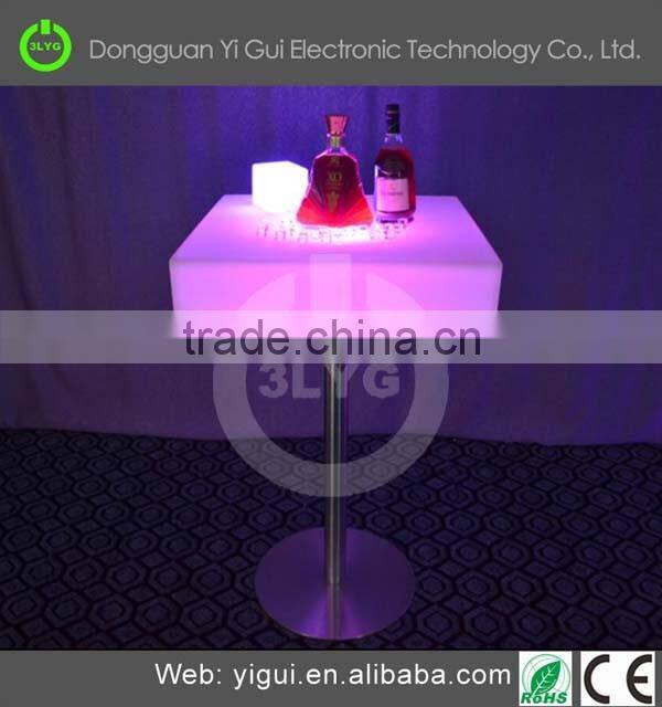Waterproof wedding RGB led square table for wedding