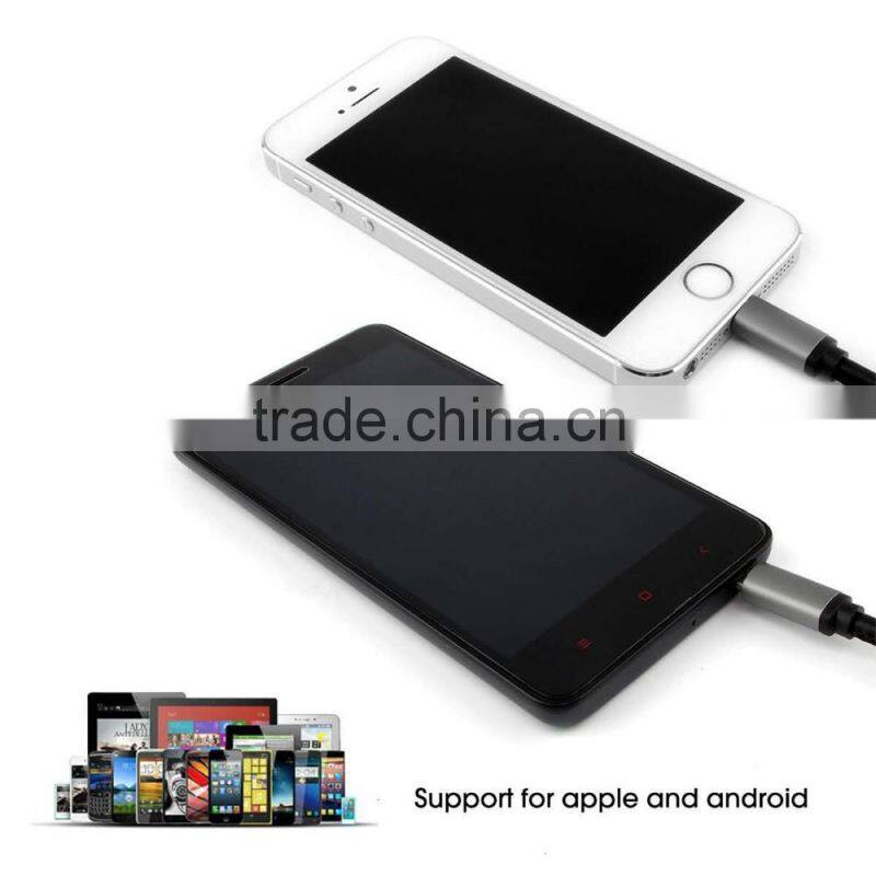 For Common LM 2 connector in 1 cable for iphone and android charging and sync