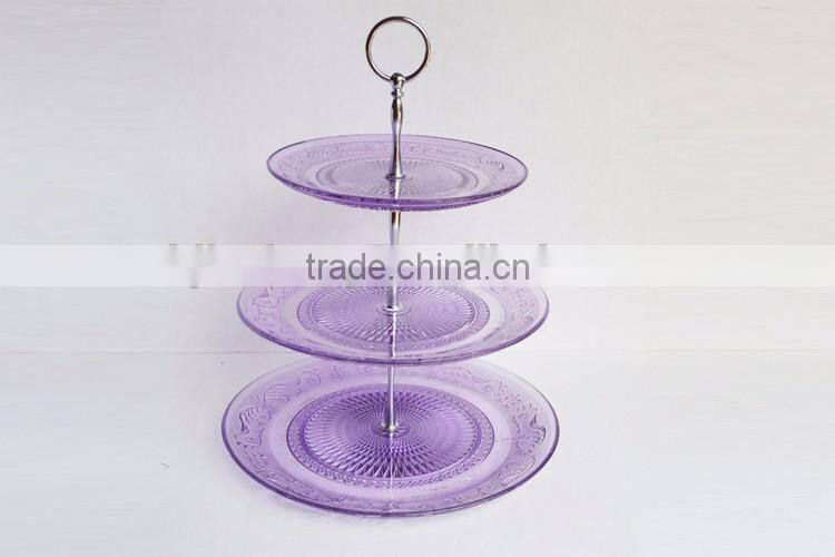 glass fruit food plate set for party household