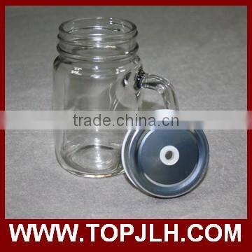 wide mouth with lid drinking water mason jar