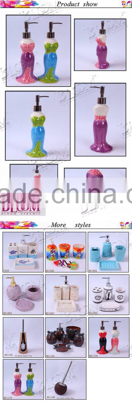 Fashion simple desgin small ceramic lotion bottle
