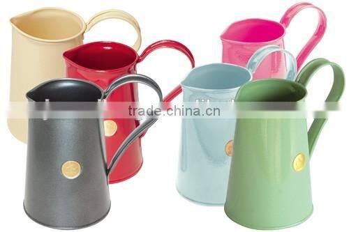 Galvanzied Metal Flower Jugs