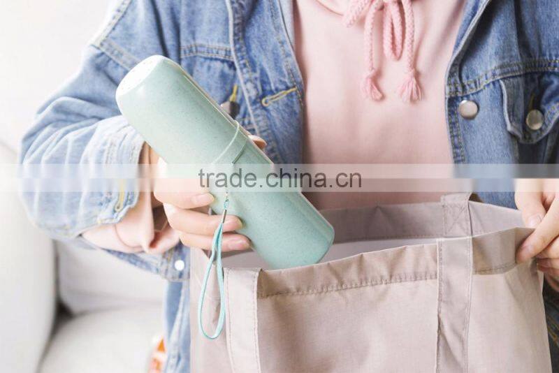 hot sell good quality new design wheat straw toothbrush case portable travel toothbrush case