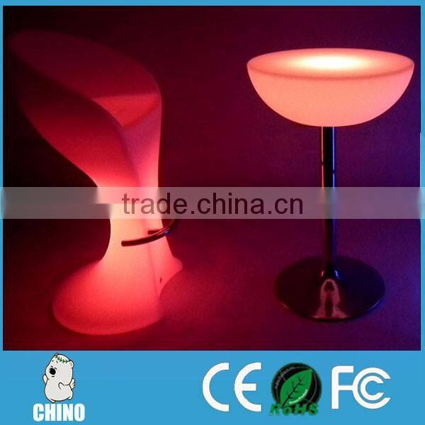 Factory directly sale 60*60*110cm LED Cocktail table with Remote