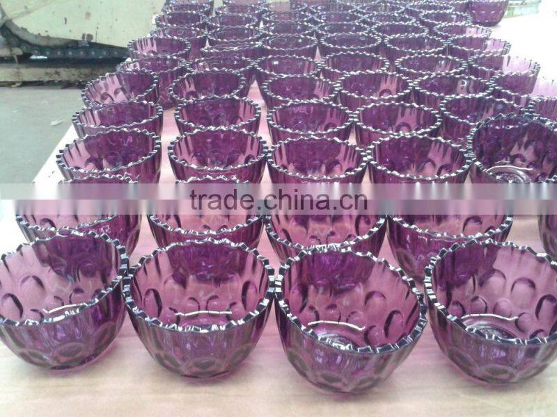 12oz 35oml higher quality colorful glass candle holder candle bowl