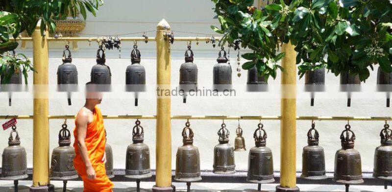 high quality metal craft bronze thai temple bell for sale