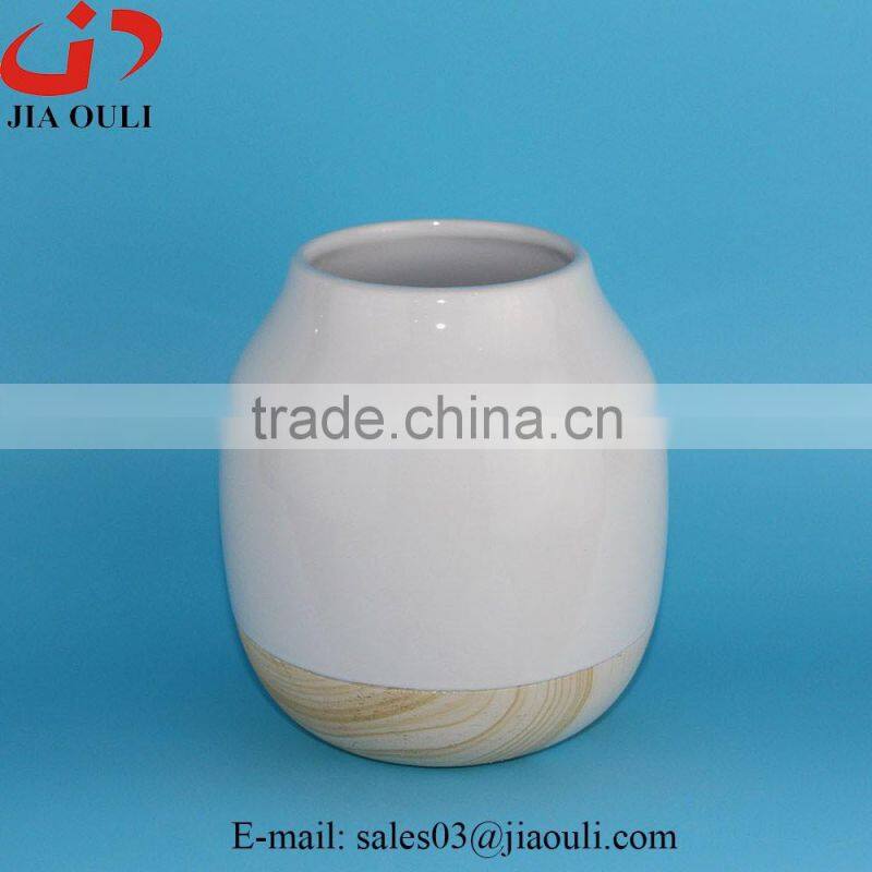 Wave patterned Ceramic Succulent Pot Matte flower pot