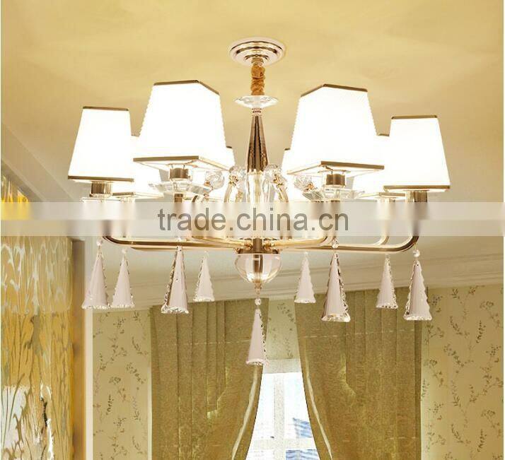 M960 Momoda luxury Crystal contemporary living room bedroom golden lighting chandelier pendant lamp