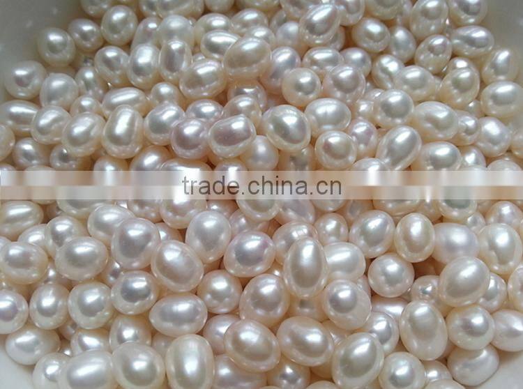 7-8 mm white rice shape freshwater loose pearls