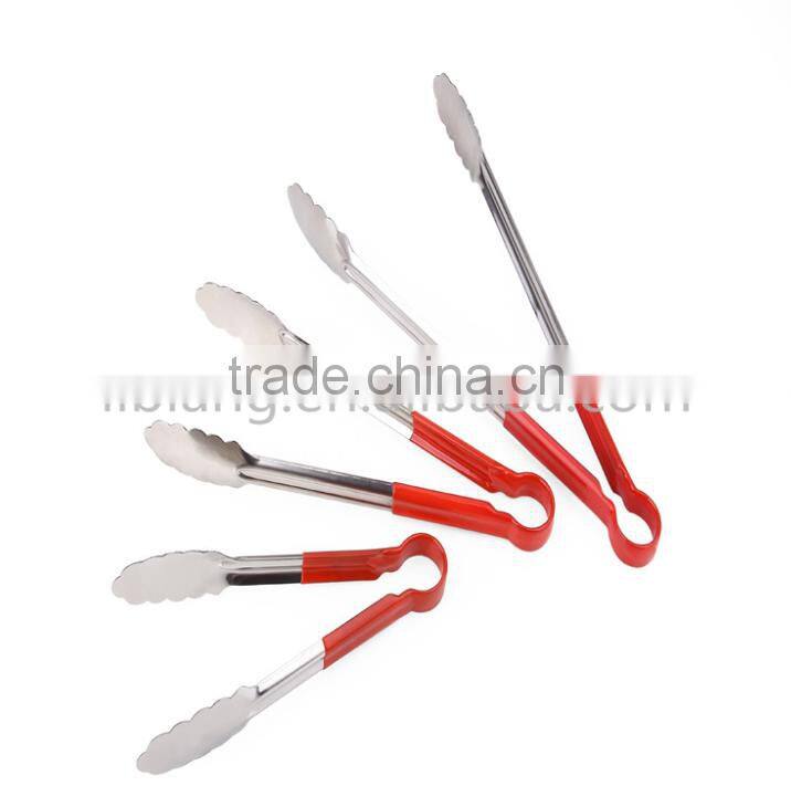 stainless steel bbq food tongs/ bread tongs /salad tongs
