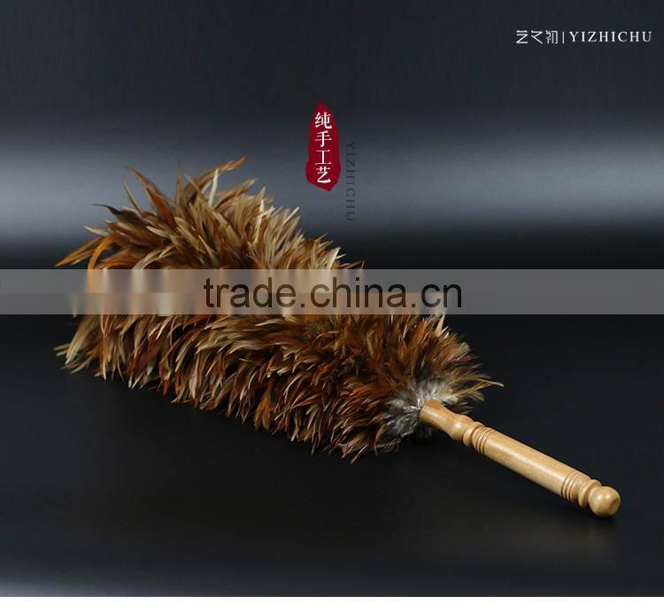 wood handle cock feather duster