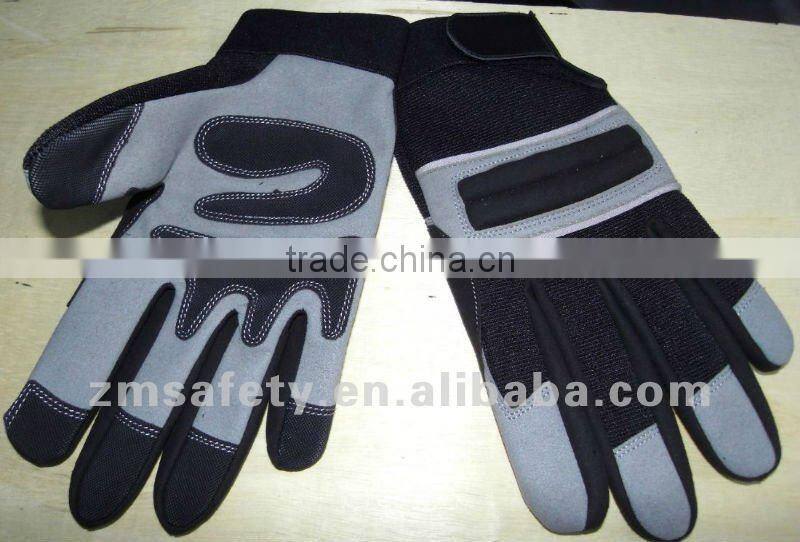 Rubber mechanic gloves with knuckle protectionJRM36
