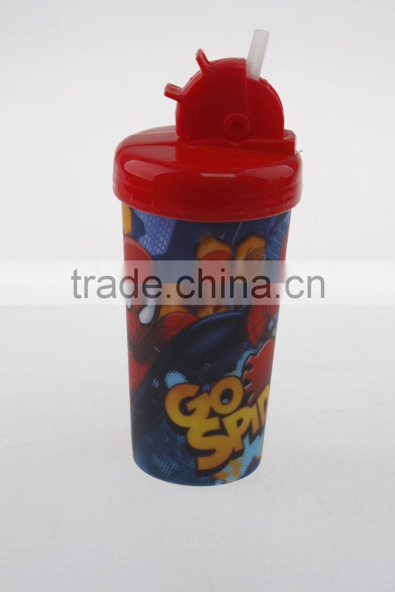 450ML Hotsale Promotional Plastic 3D Lenticular Cup With Straw And Lid
