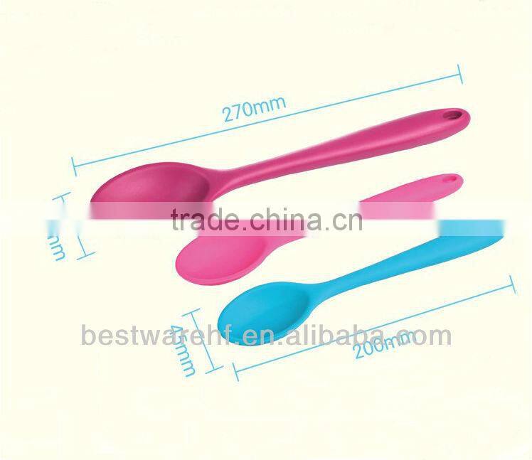 silicone spoon with stainless steel handle