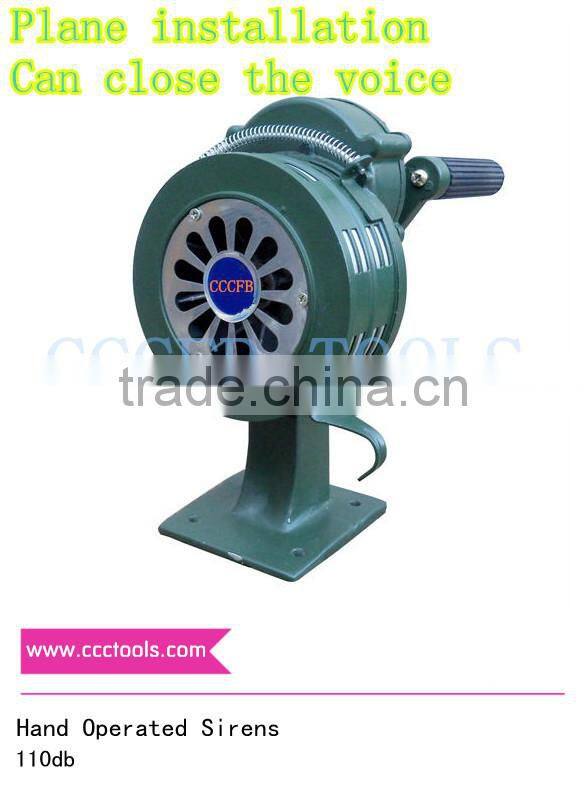 army green LK-100 type 110decible folding handle hand operated sirens,Manual Operated Alarm
