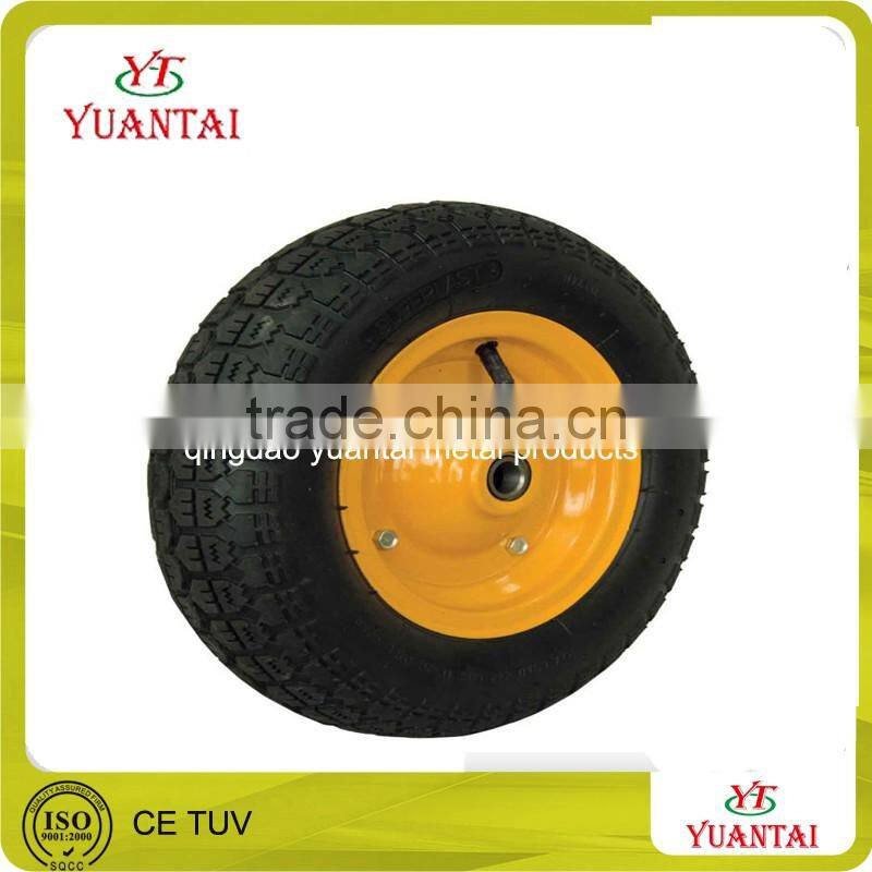 wheel barrow, garden tool cart, beach cart use air wheel cart wheel PU foam flat free pneumatic solid rubber caster wheel