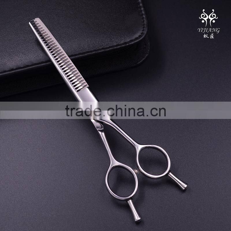 Black screw polishing silver professional hair thinning scissors