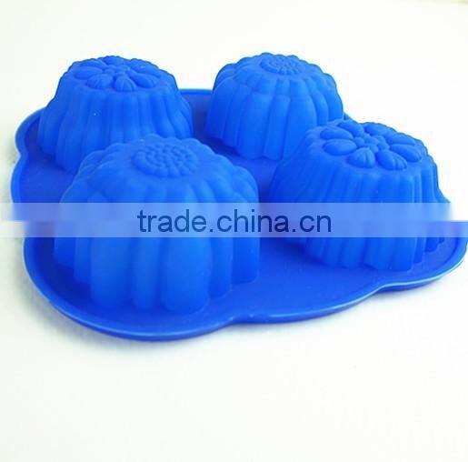 10135 Four cells flowers Silicone mould